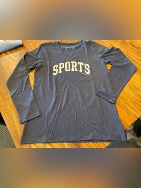 Life Is Good Navy Long Sleeve 'SPORTS' Tee.